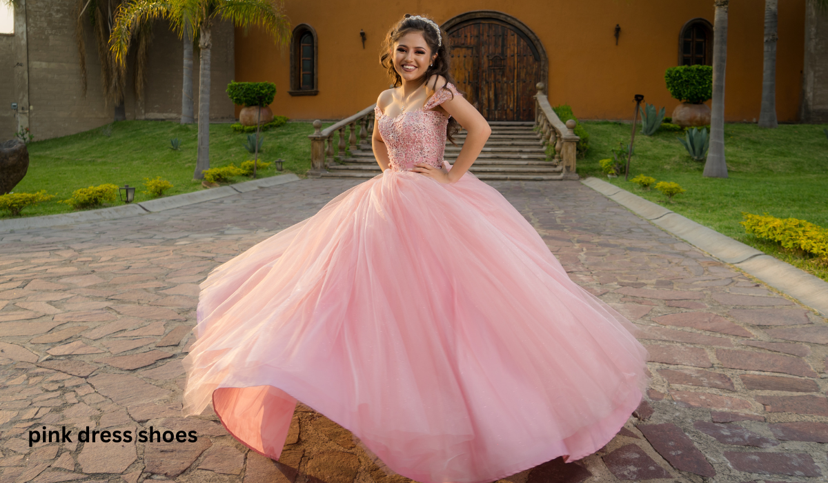 pink dress with shoes