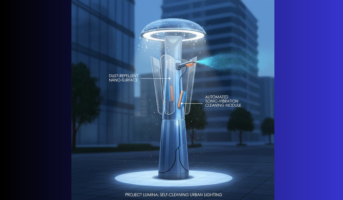 self cleaning street lamp research dust resistant lamp project exist