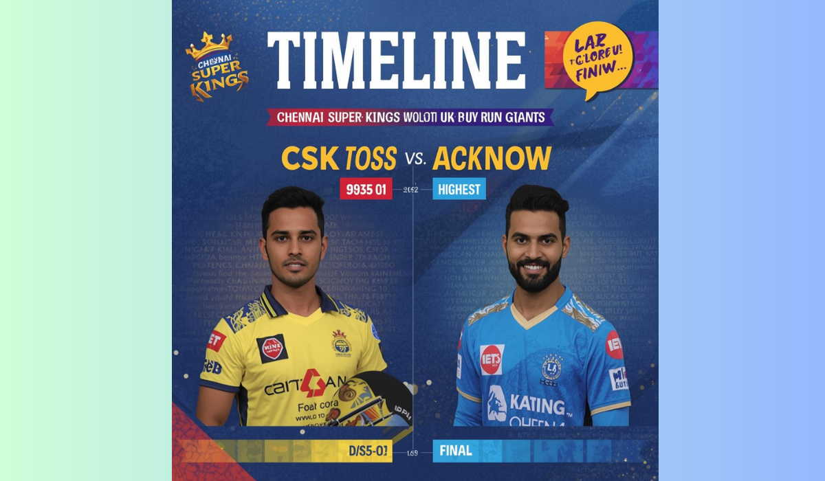 chennai super kings vs lucknow super giants timeline