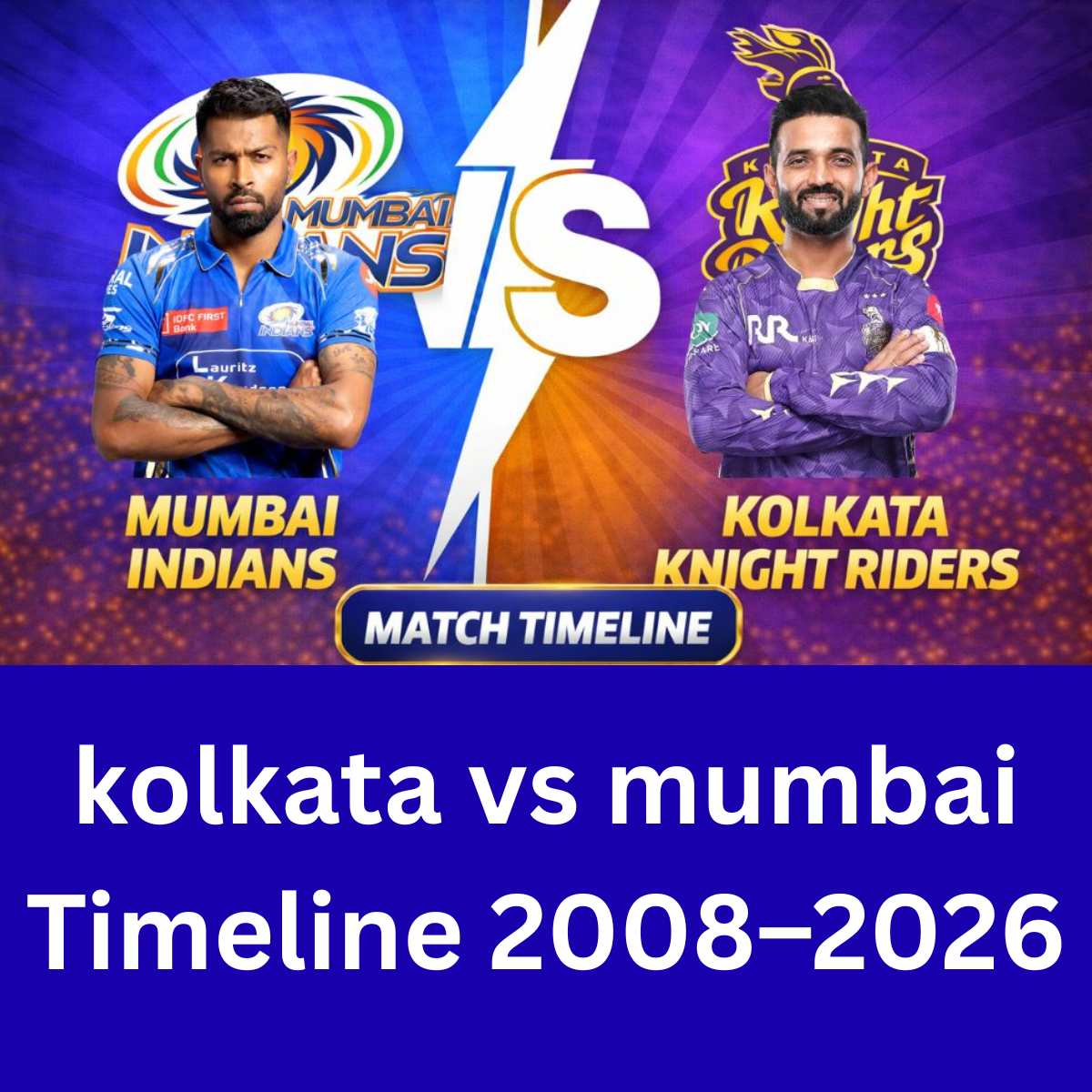 kolkata vs mumbai Timeline 2008–2026